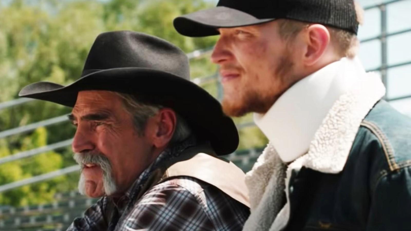 Forrie J. Smith and Jefferson White as Lloyd and Jimmy in Yellowstone