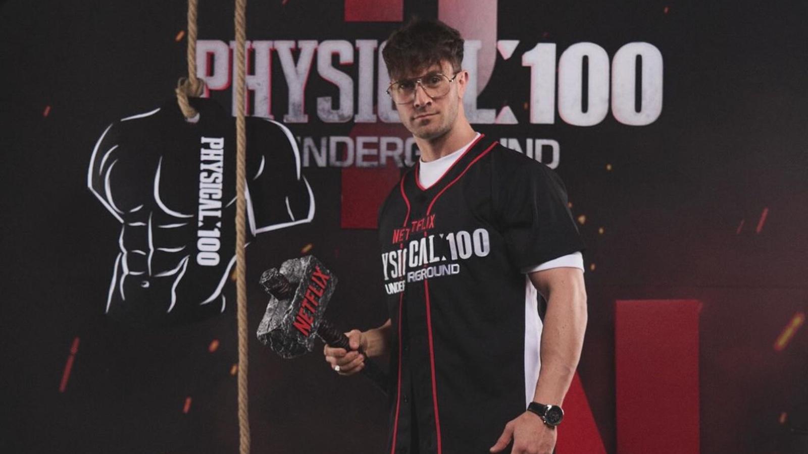 Justin Harvey in Physical 100 Season 2 press event.
