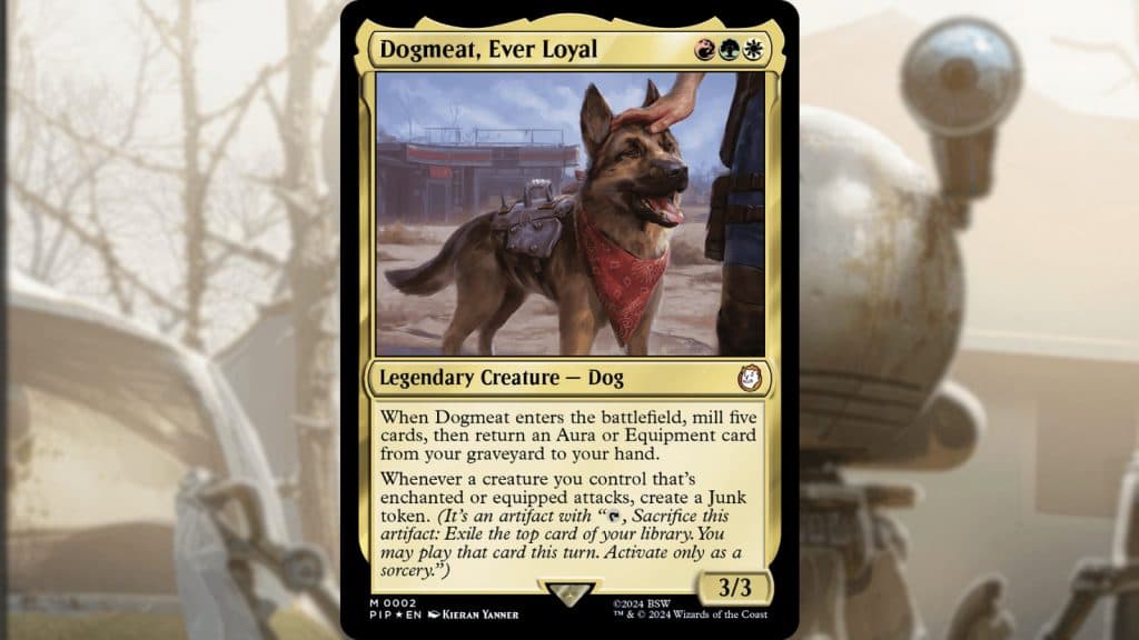 MTG Fallout Dogmeat Commander card