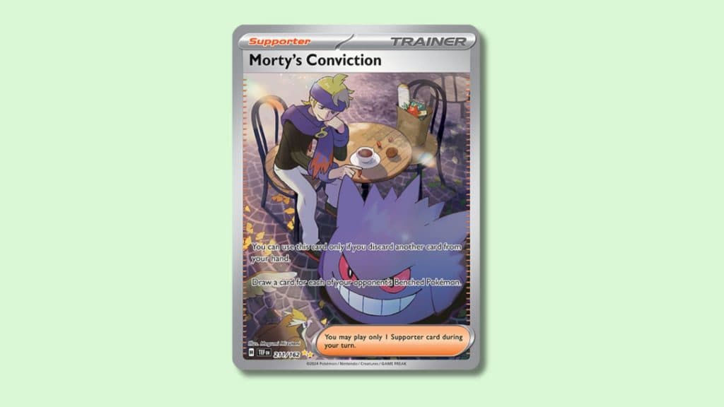 Morty's Conviction Pokemon card.