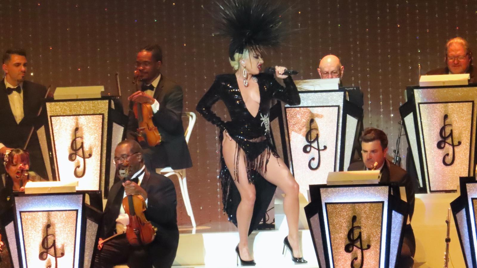 Lady Gaga performing in Las Vegas