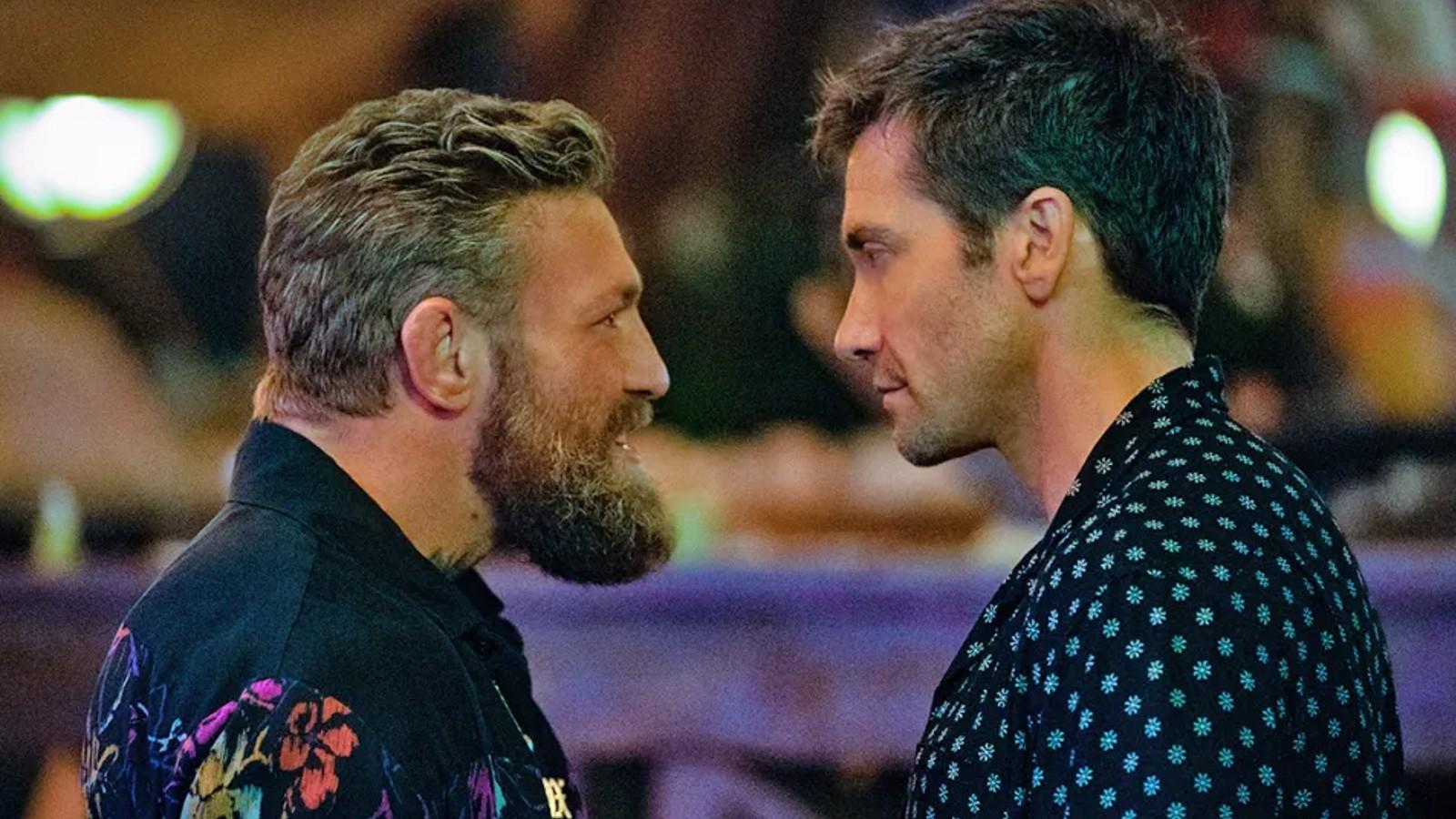 Conor McGregor and Jake Gyllenhaal face-to-face in Road House.