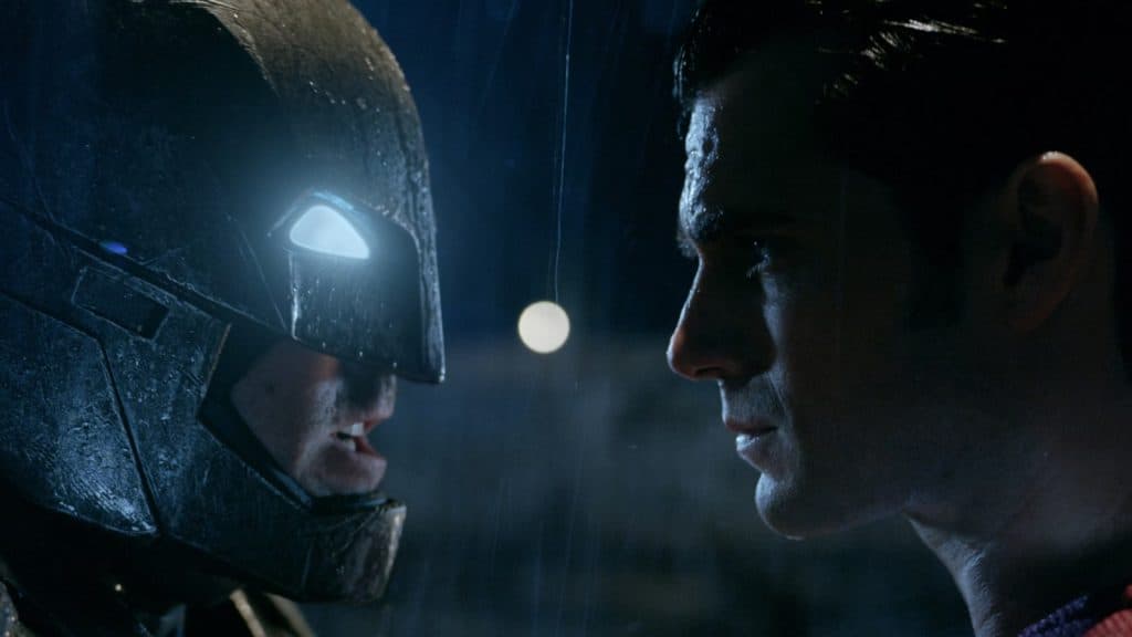 Ben Affleck and Henry Cavill in the DCEU movie Batman v Superman