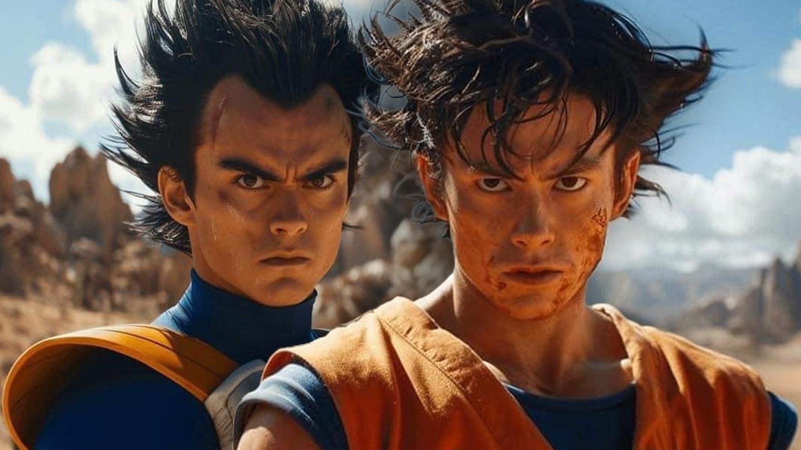 Fake images of Vegeta and Goku in a live-action Dragon Ball Z movie