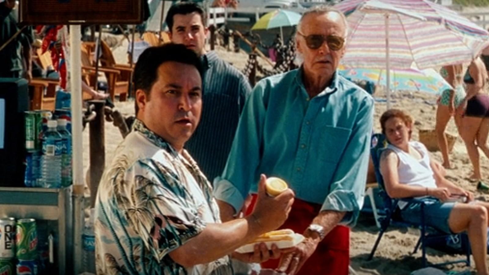 Brian Peck and Stan Lee in X-Men