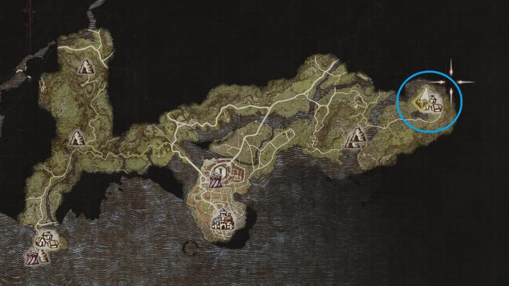 Map to the Nameless Village in Dragon's Dogma 2