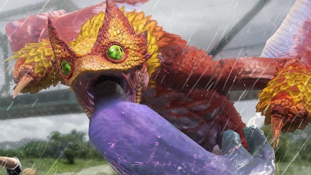 Coral Pukei-Pukei with its tongue out