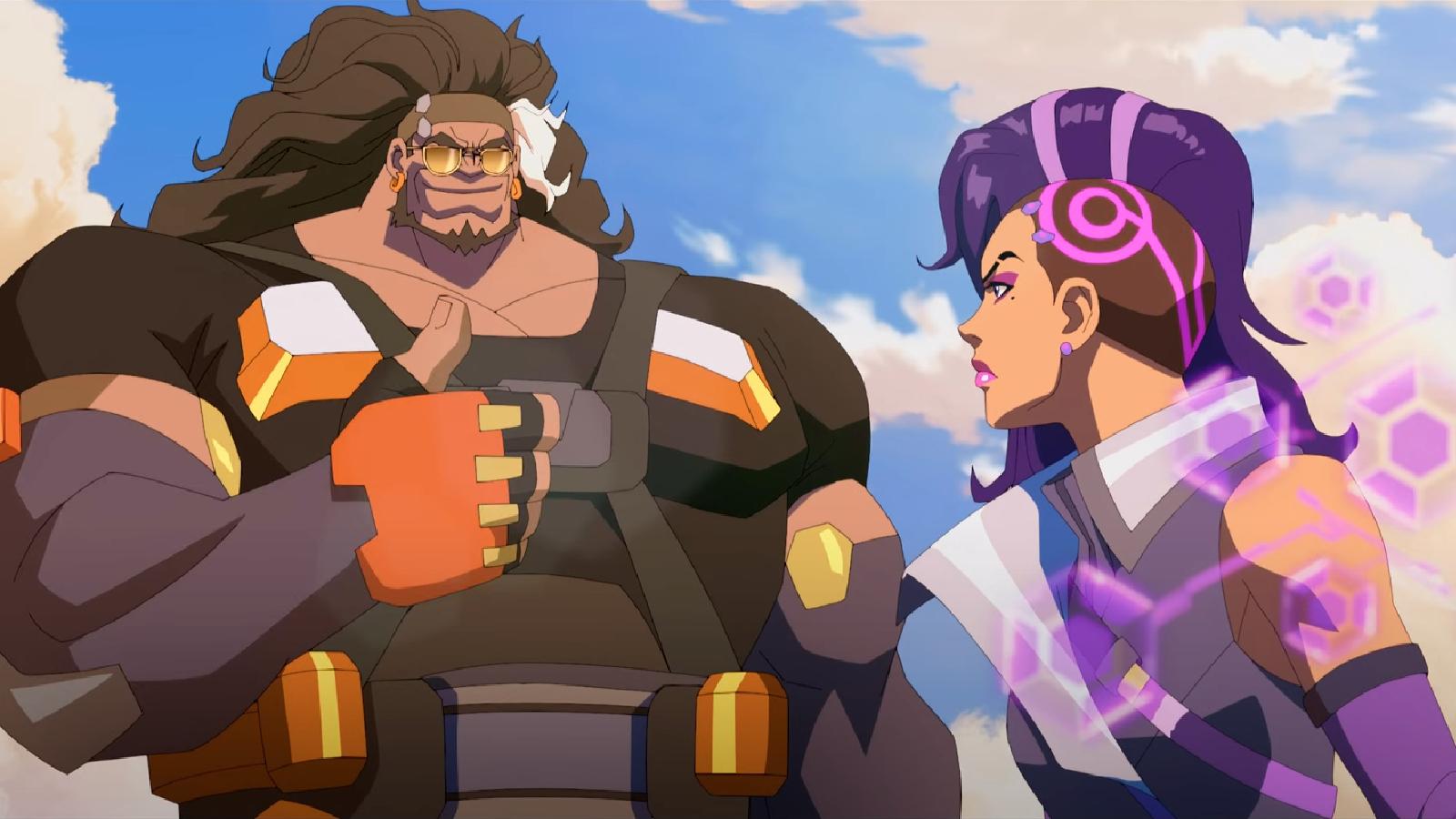 Mauga and Sombra in Overwatch 2 animation