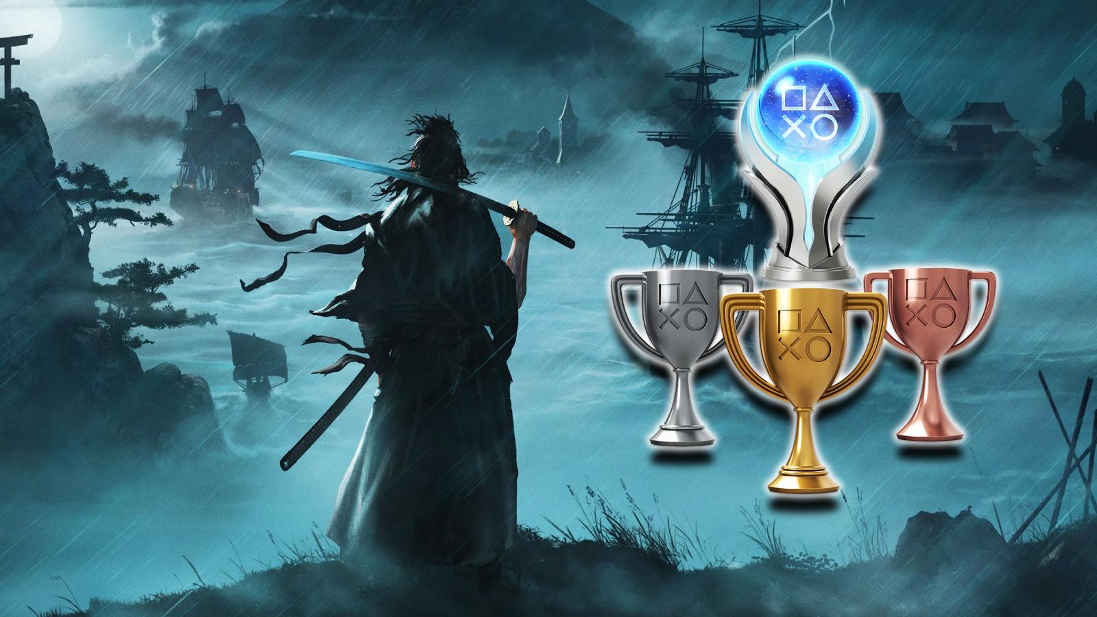 an image of all Rise of the Ronin trophies