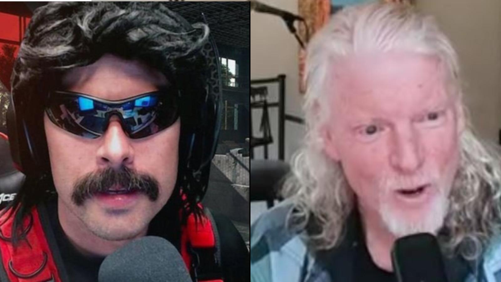 Dr Disrespect next to Twitch CEO Dan Clancy