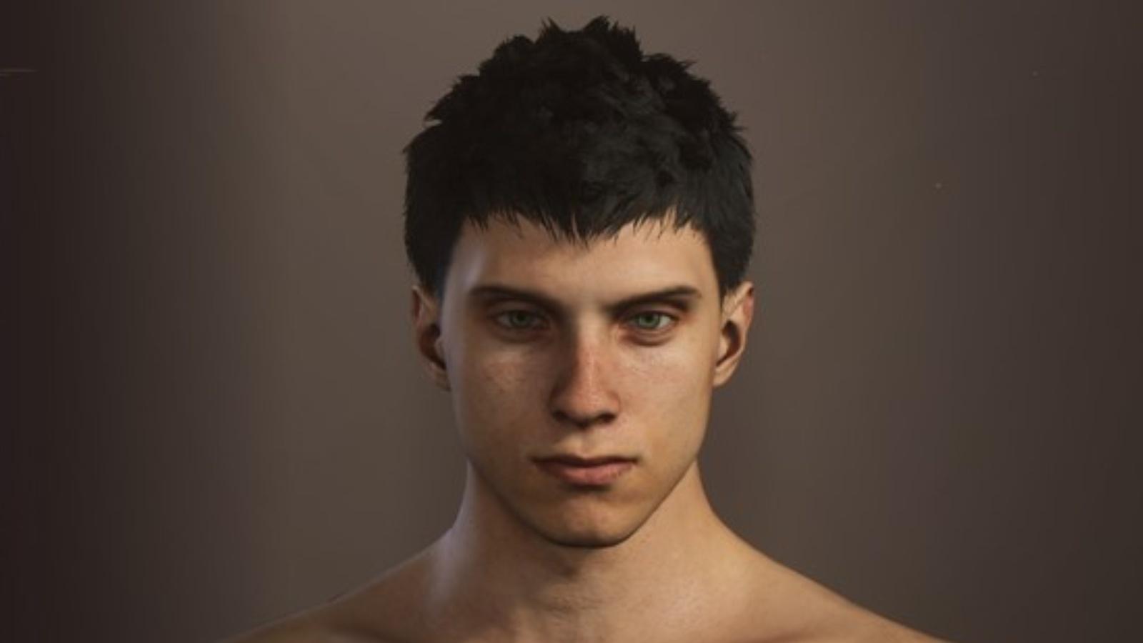 A screenshot featuring a close up look of a Dragon's Dogma 2 character without a helmet.