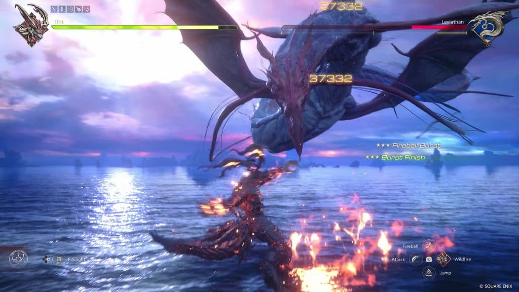 Final Fantasy XVI Leviathan DLC game play