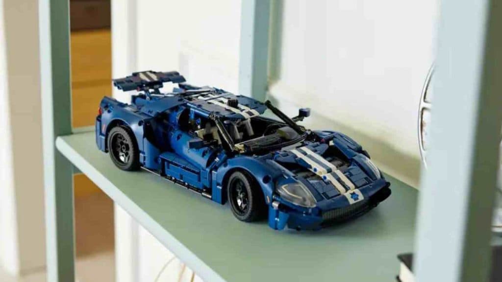 The LEGO Technic Ford GT on display