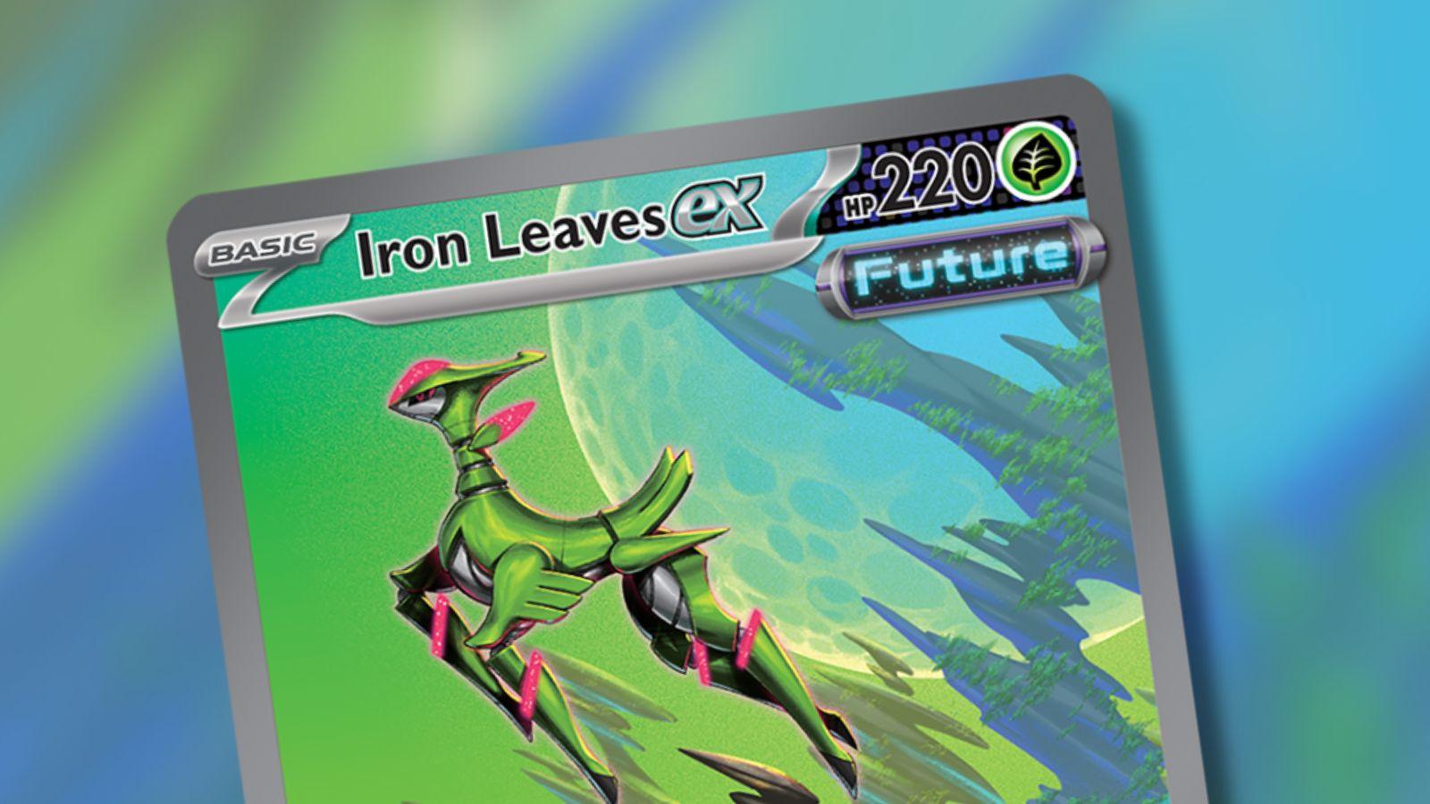 Iron Leaves ex card with blurred background.