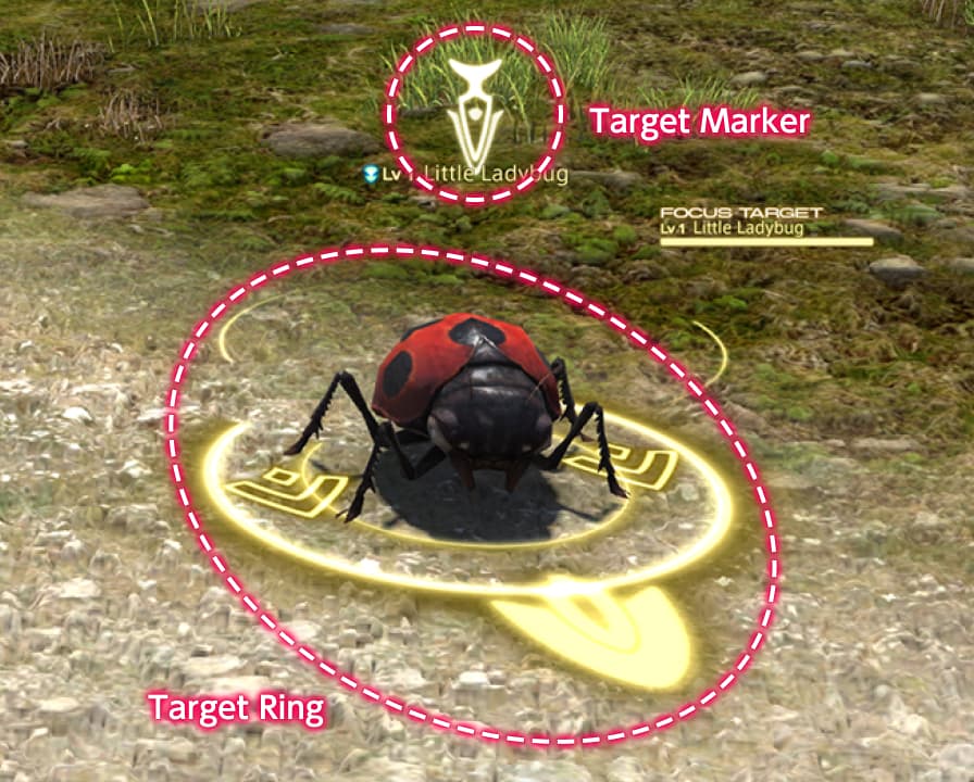 A target circle in FFXIV
