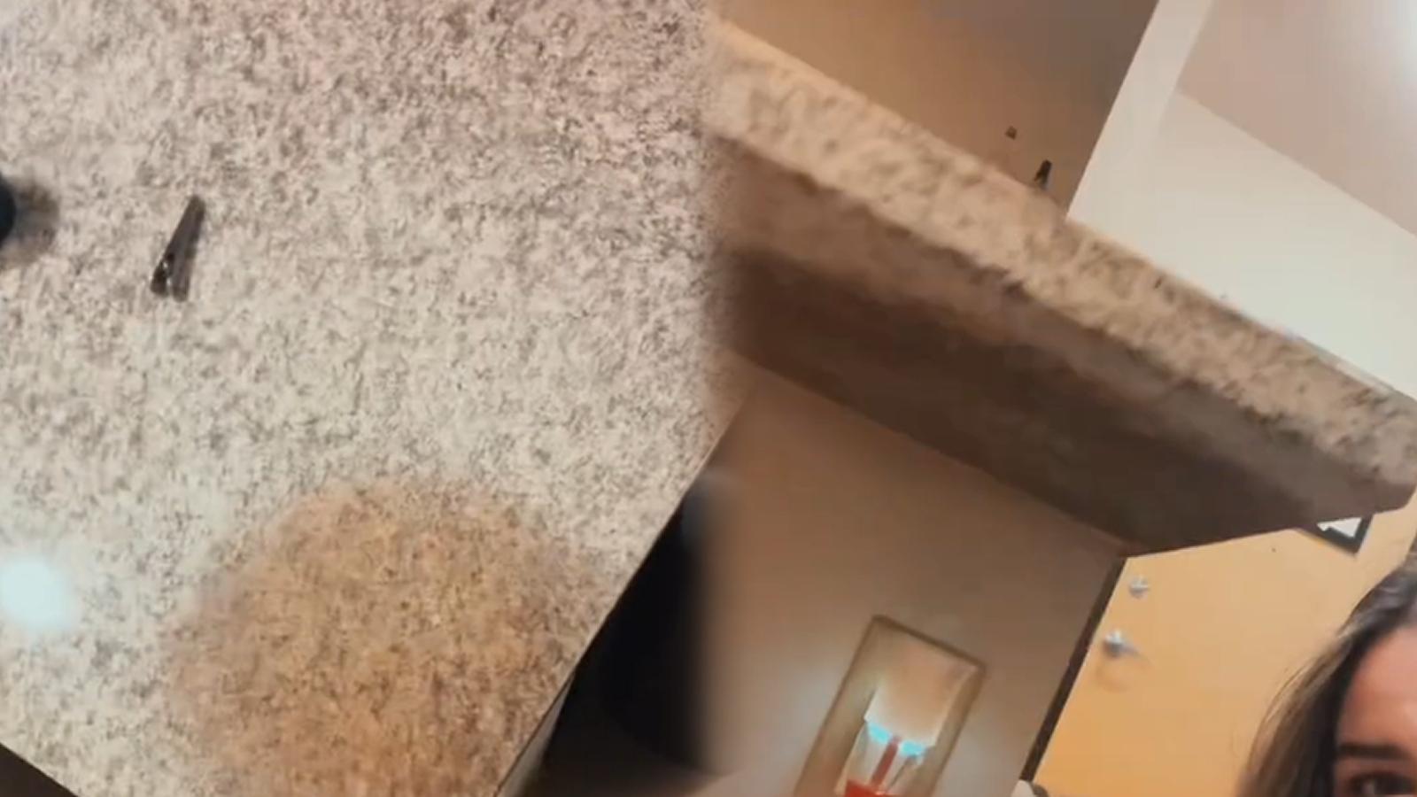 Woman stunned after Bath & Body Works wallflower stains through granite countertop