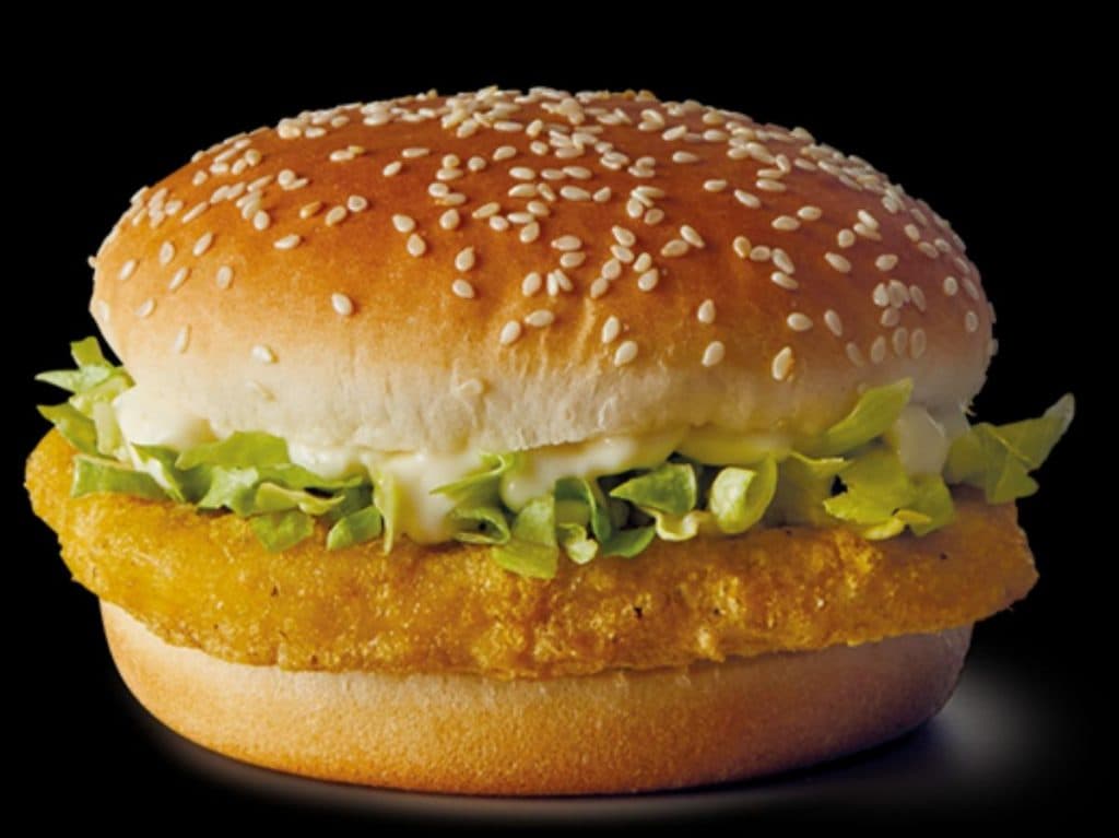 A McDonald's McChicken sandwich