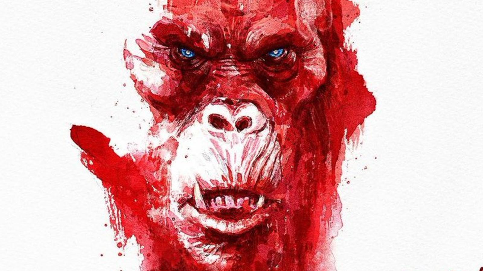 Red Skar King on the Godzilla x Kong poster.
