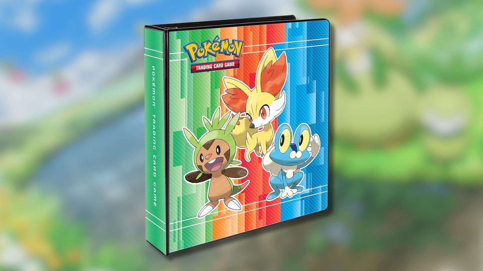 Ultra PRO binder with Pokemon anime background.
