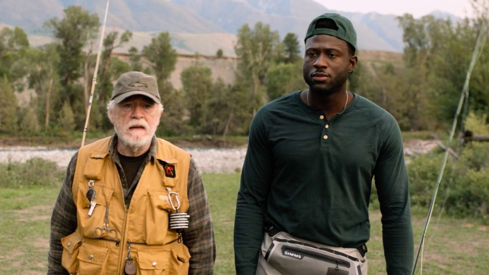 Sinqua Walls and Brian Cox as Colter and Ike in Mending the Line