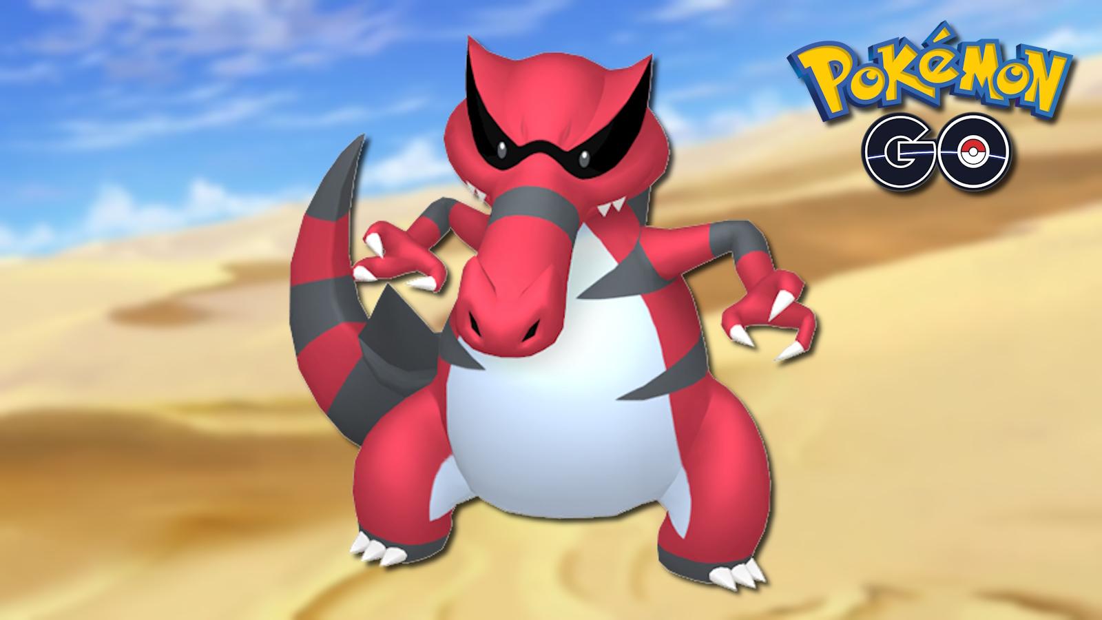 Krookodile's 3D Pokemon Go model posing.