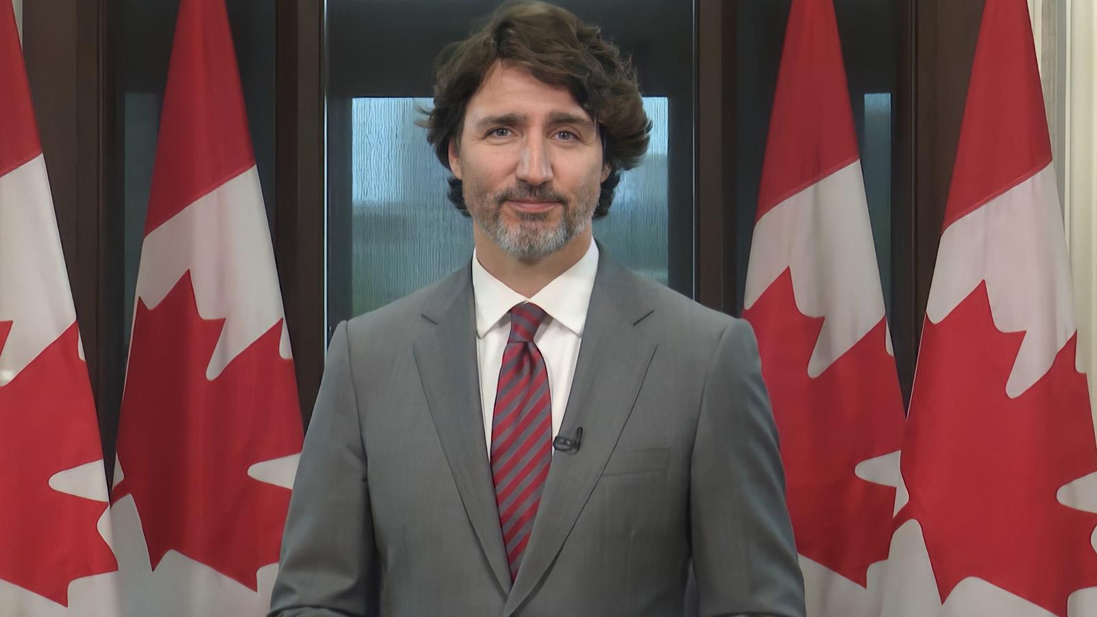 Justin Trudeau looking into the camera