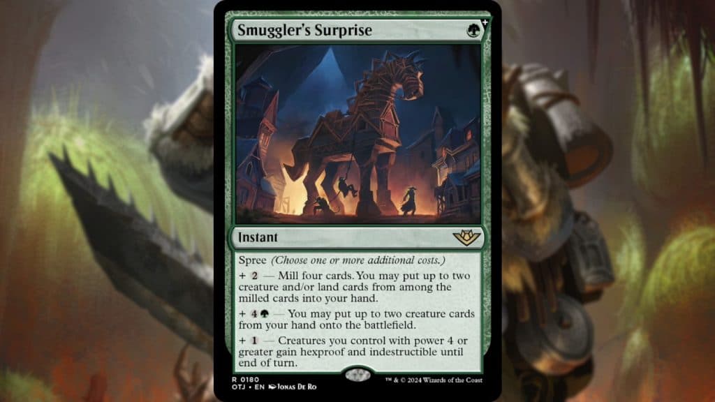 MTG Smuggler's Surprise Trojan Horse card