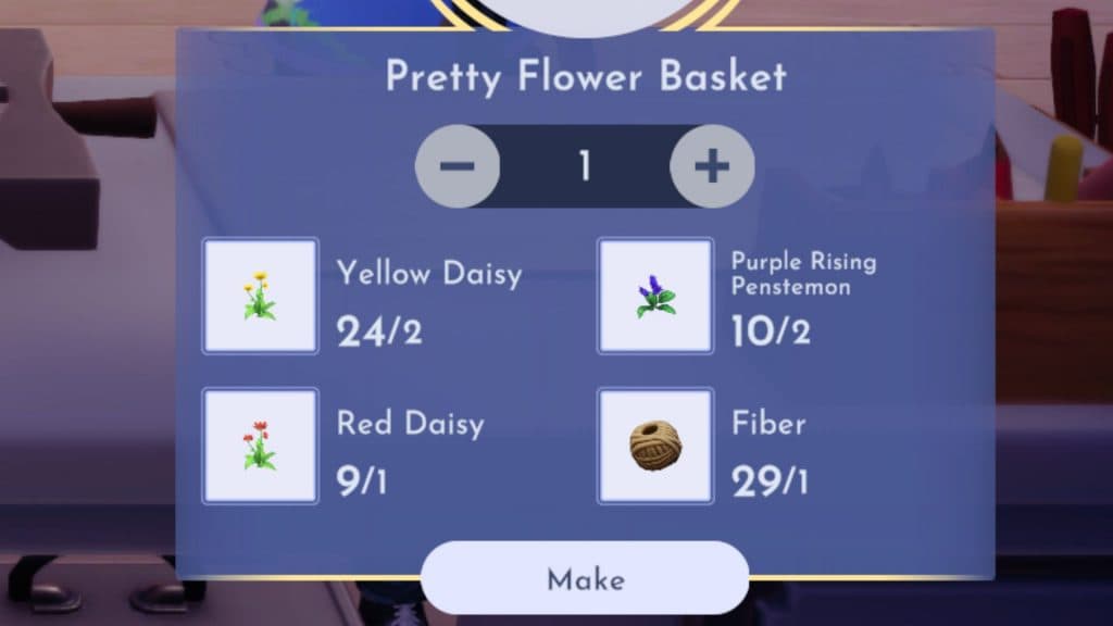 Disney Dreamlight Valley Pretty Flower Basket