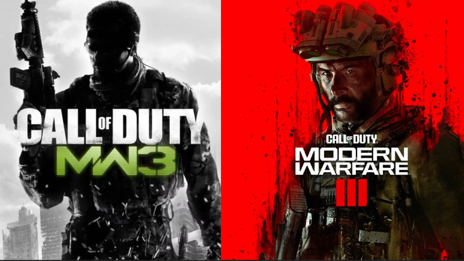 MW3 2011 and 2023 cover art