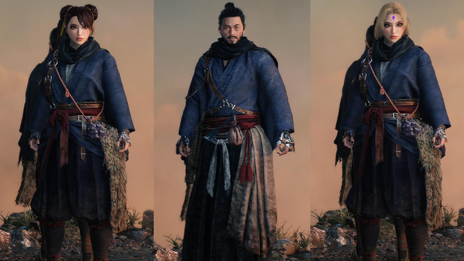 an image of some of the best rise of the ronin custom characters