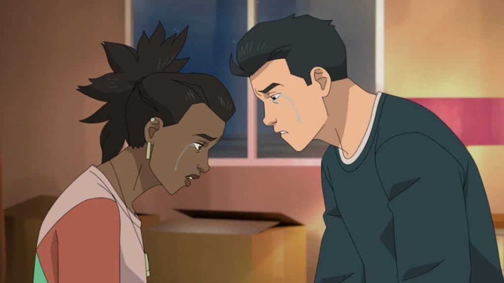 Amber and Mark in Invincible Season 2 Episode 7
