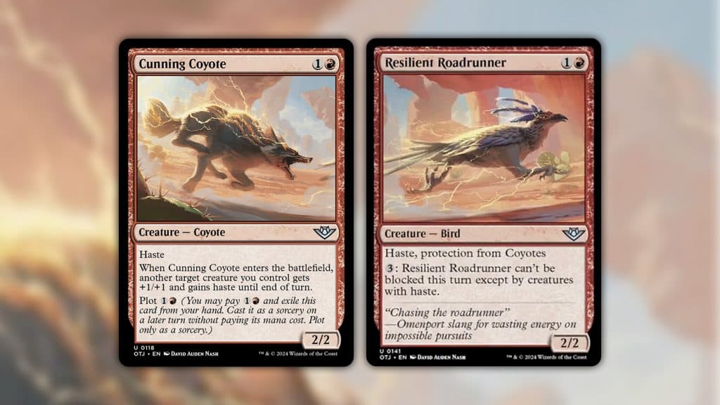 Cunning Coyote and Resilient Roadrunner cards