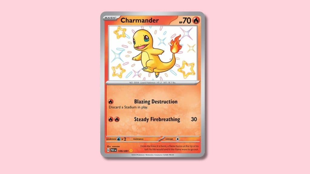 Charmander from Paldean Fates.