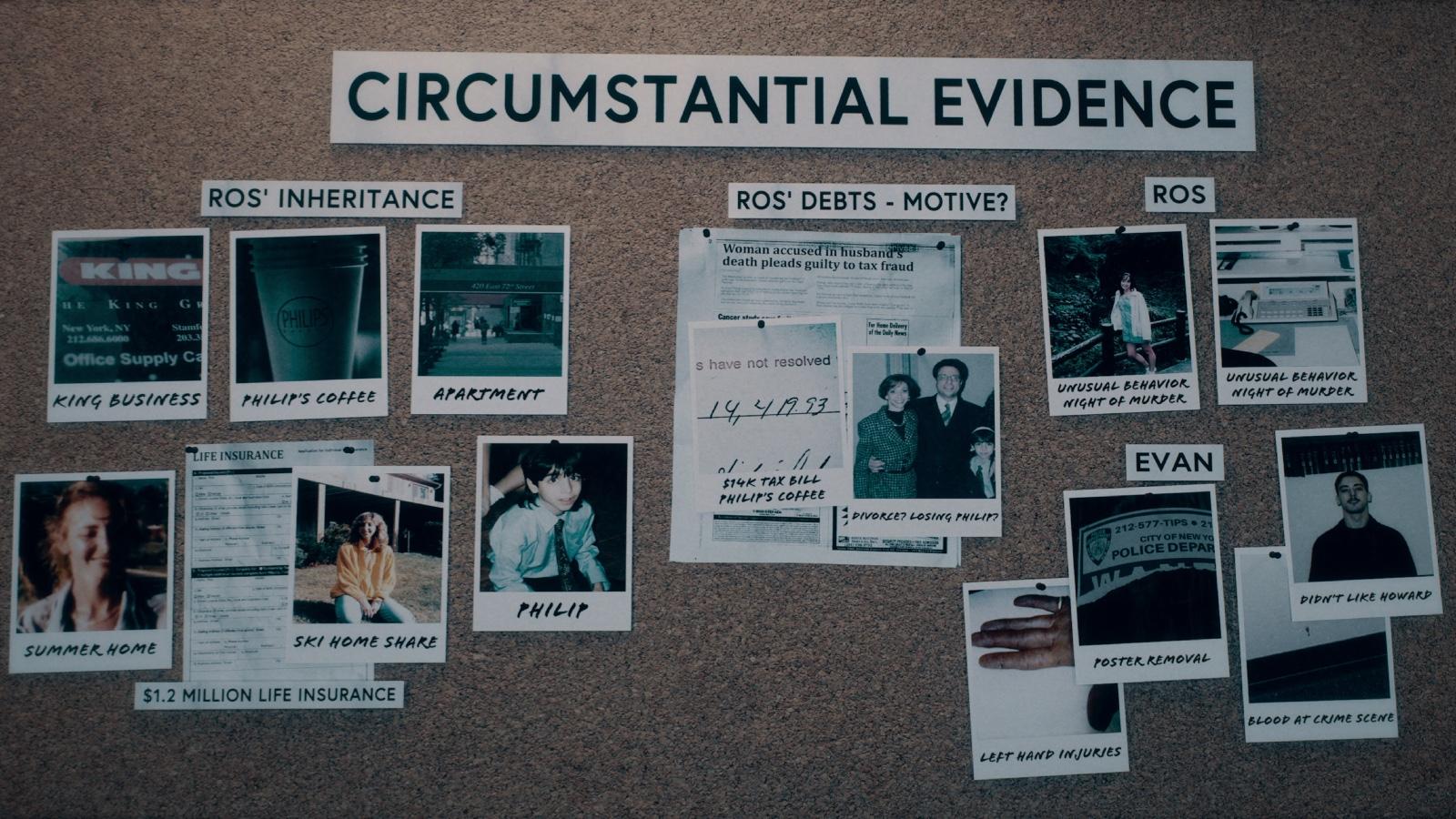 Homicide: New York evidence board Episode 4.