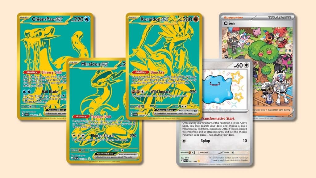 Pokemon Cards from Paldean Fates.