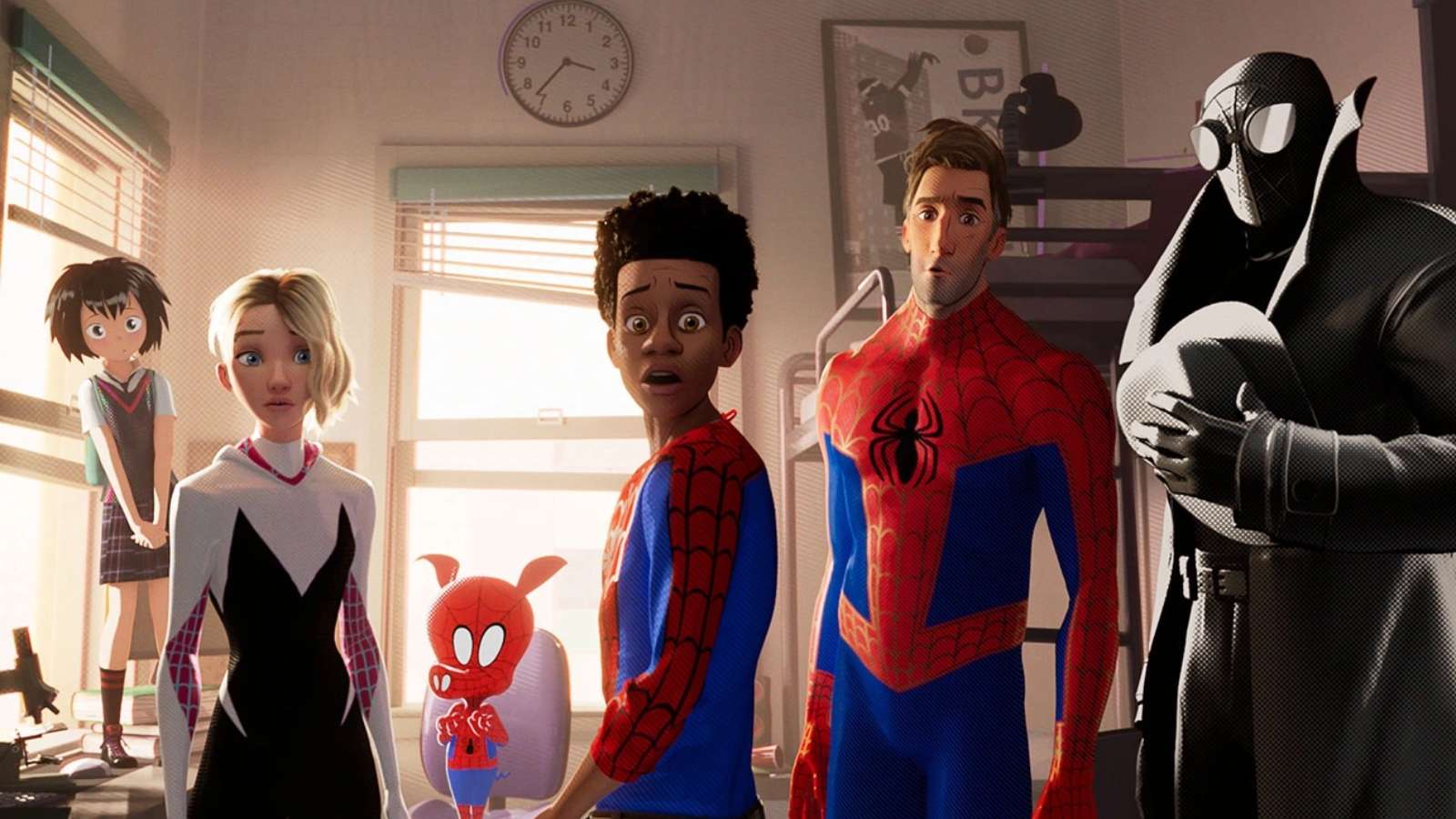 Miles and Gwen in Spider-Man: Across the Spider-verse movie.