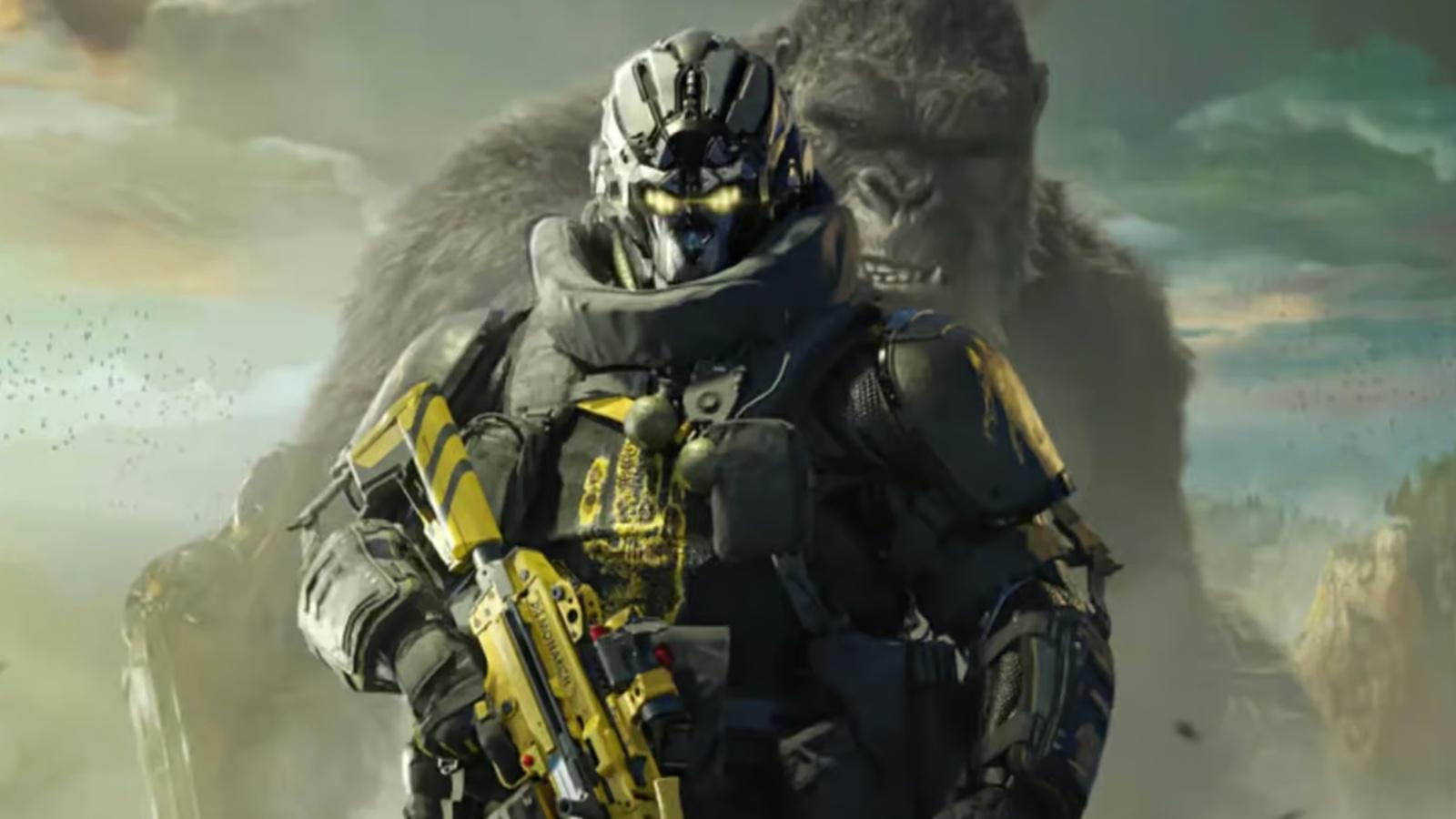 Warzone Kong skin with Kong in background