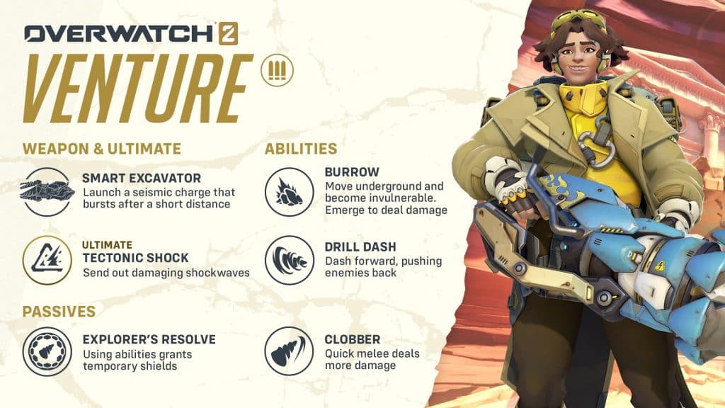 Overwatch 2 Venture ability sheet