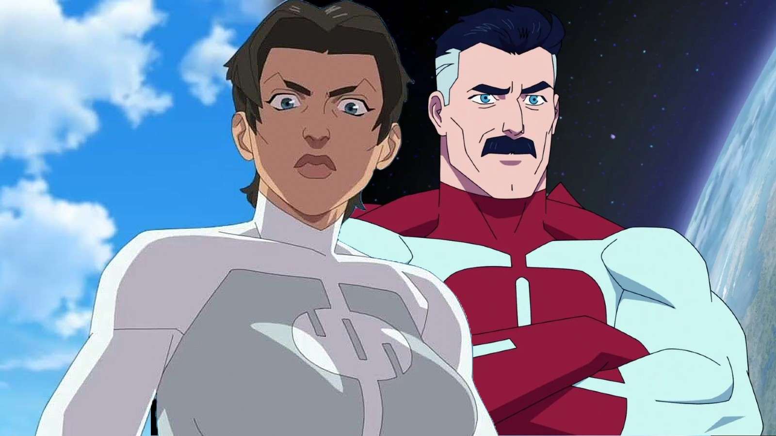 Anissa and Omni-Man from Invincible