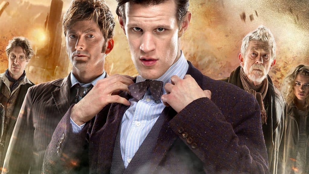 The Tenth, Eleventh and War Doctors in The Day of the Doctor.