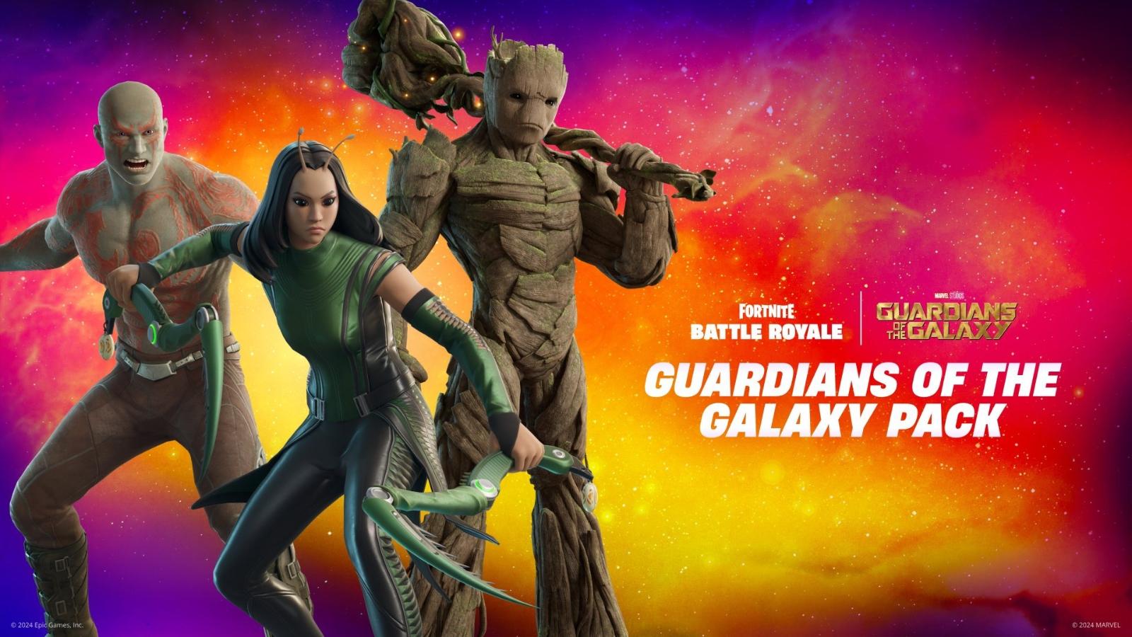 Guardians of the Galaxy pack in Fortnite cover