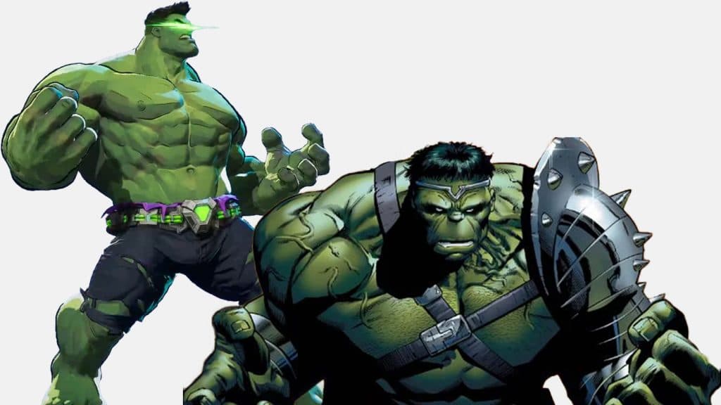 The Hulk skin from Marvel Rivals next to World War Hulk