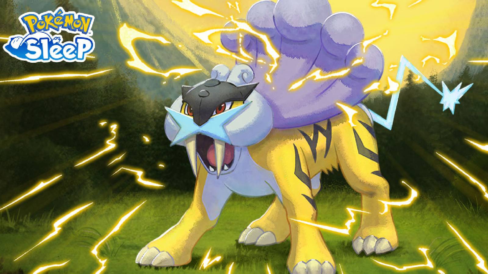 Promotional artwork for Pokemon Sleep shows the Legendary beast Raikou