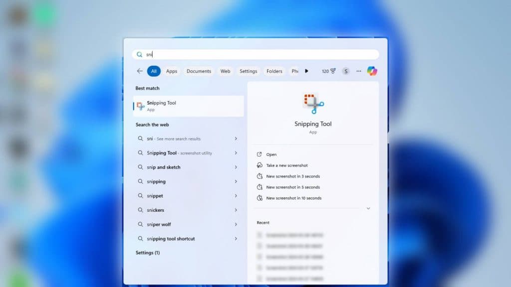 Screenshot of Snipping Tool within Windows 11.