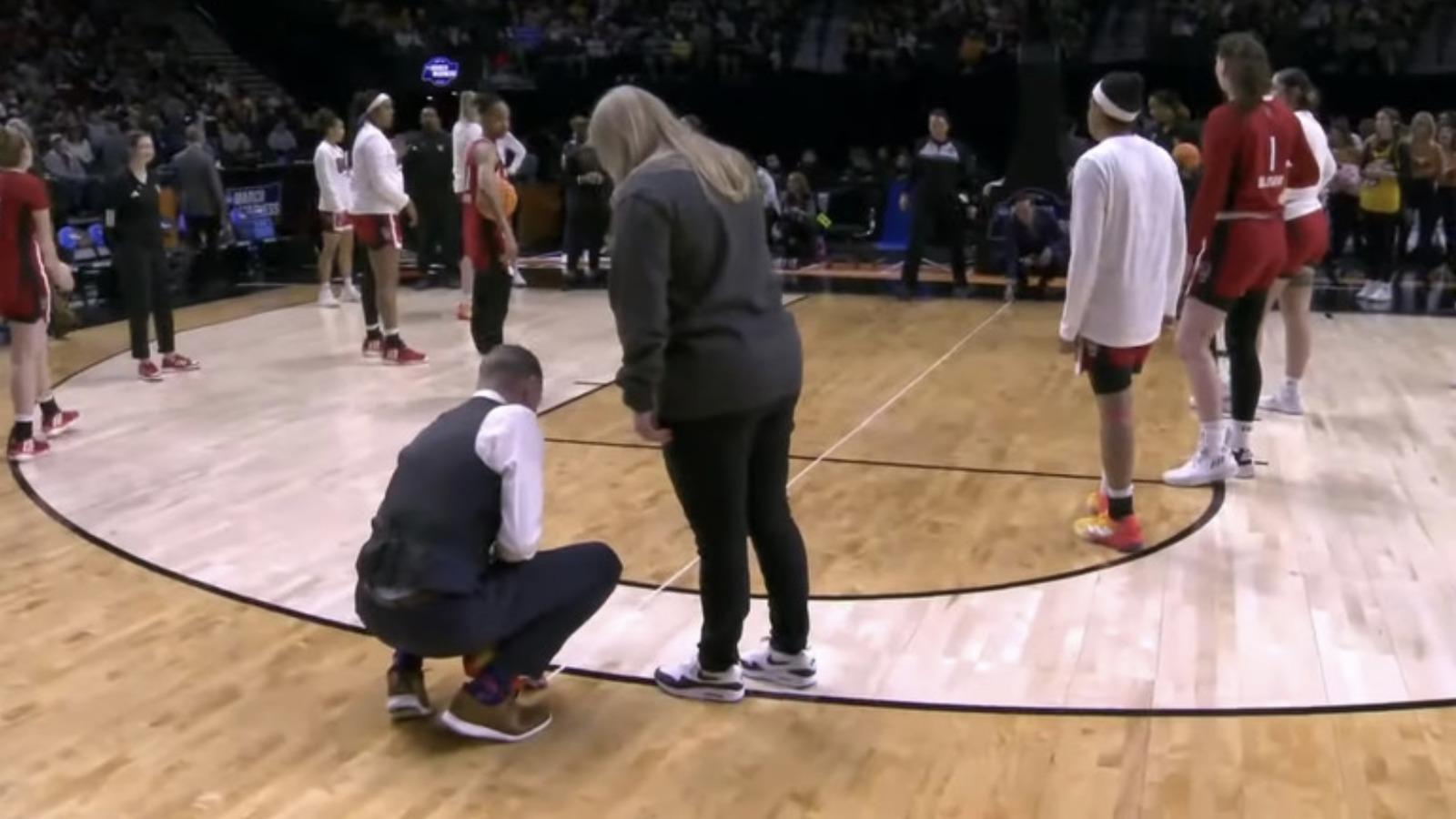 An embarrassing mistake at the 2024 NCAA Women’s Basketball Tournament goes viral