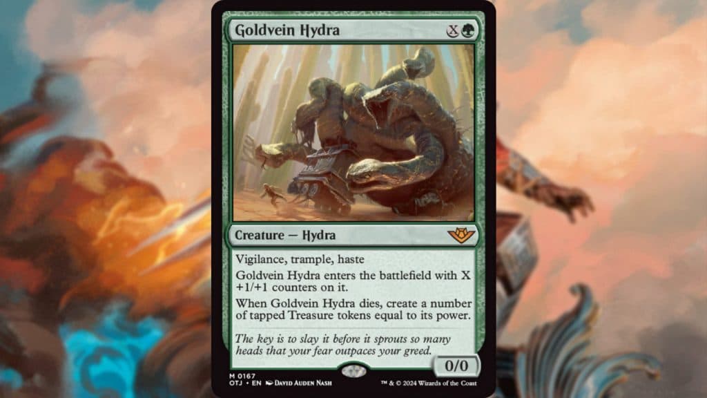 MTG Thunder Junction Goldvein Hydra Creature card
