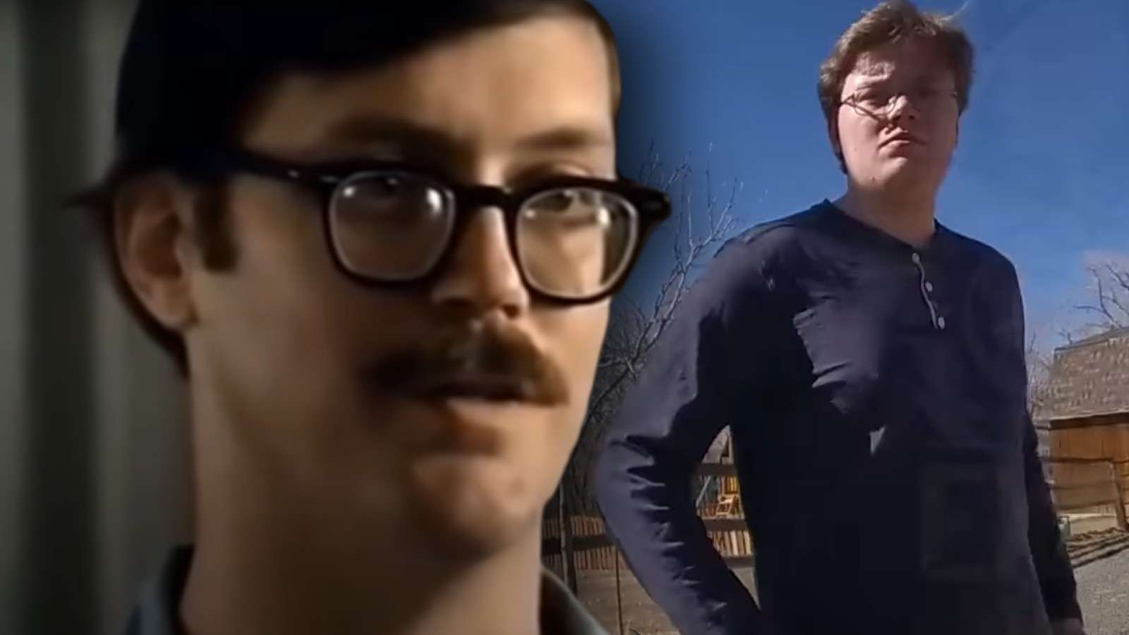 Image of Edmund Kemper 1984 interview and police cam footage of Brian Cohee