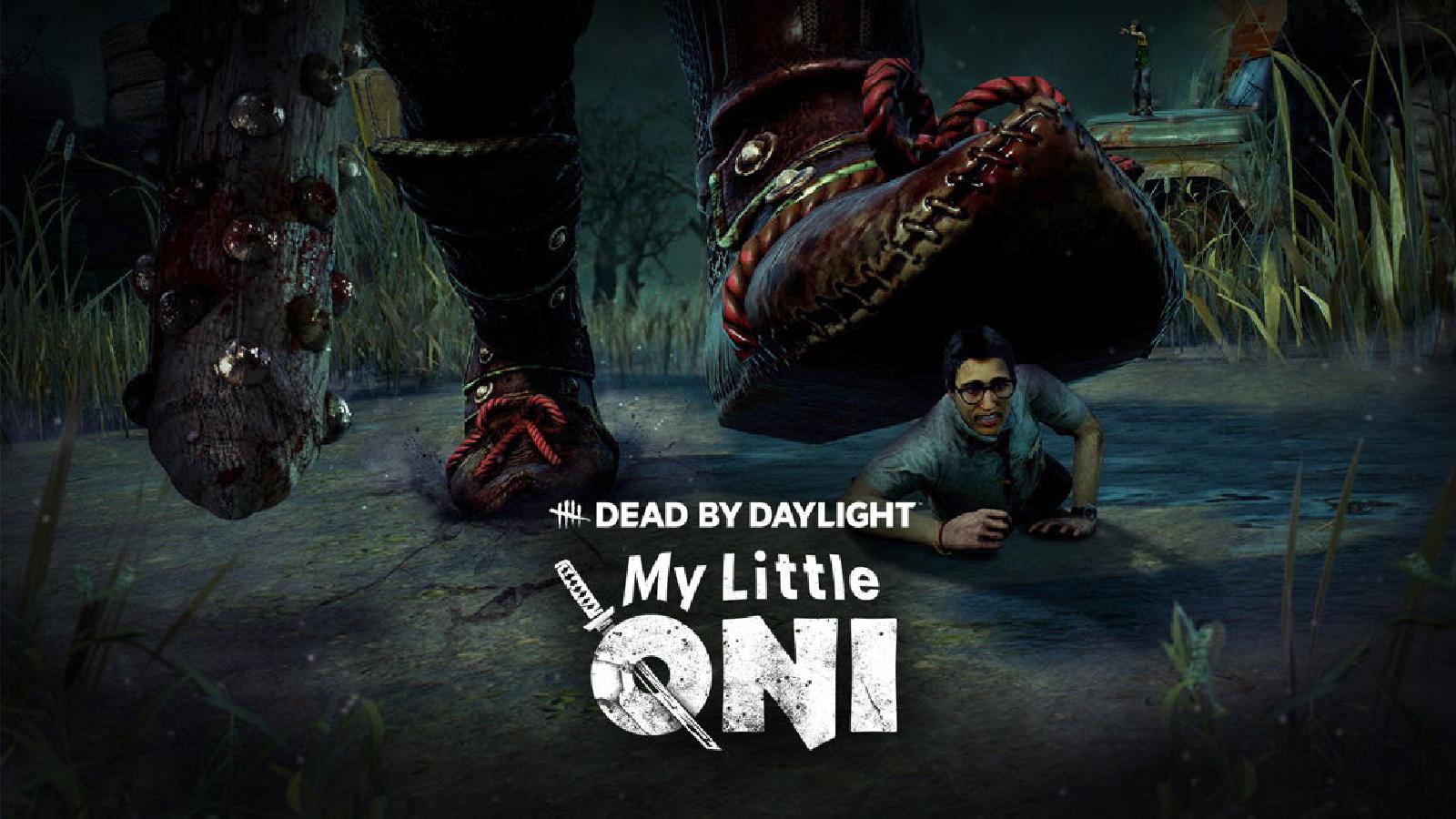 an oni stepping on a survivor in My Little Oni mode in Dead By Daylight