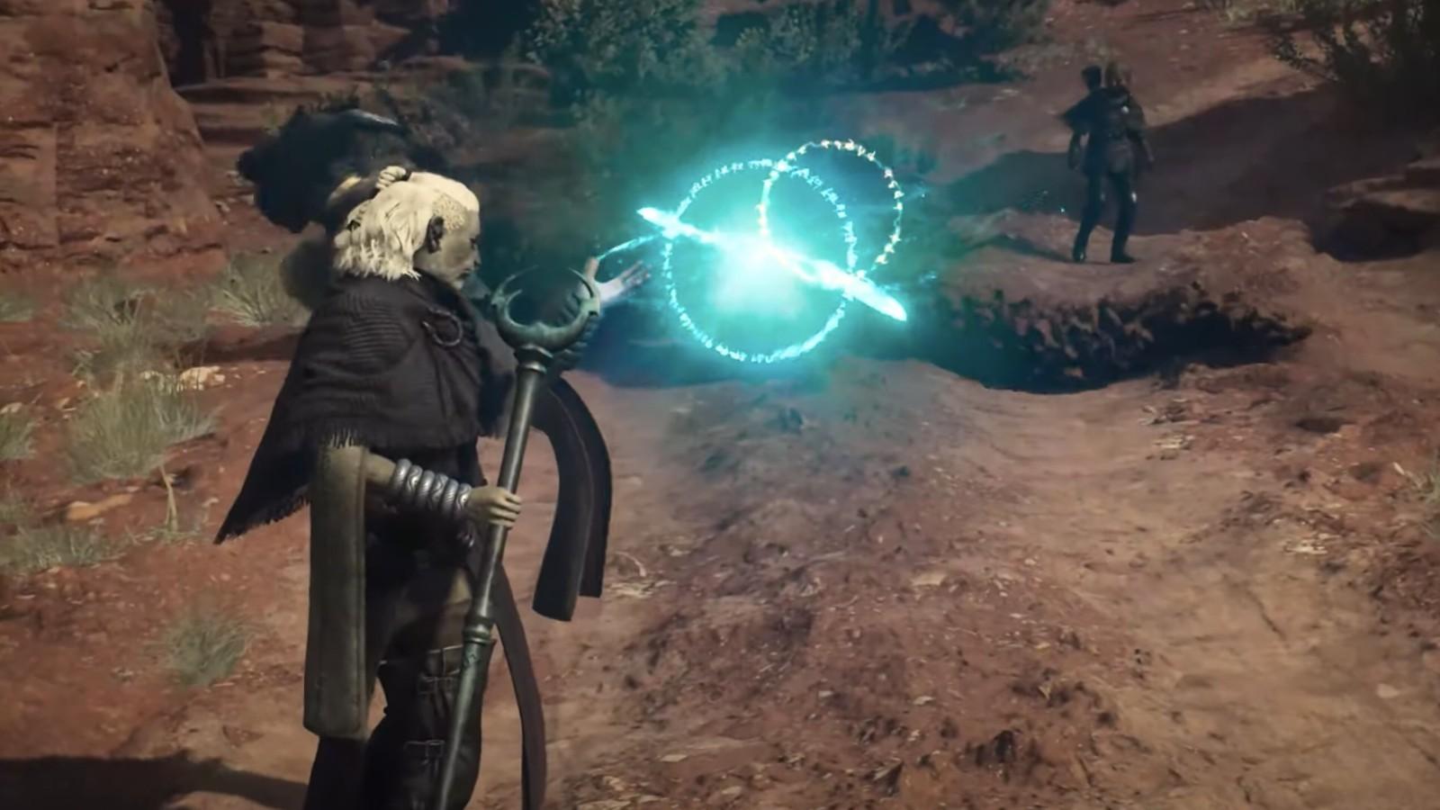 An image of Dragon's Dogma 2 Sorcerer gameplay.