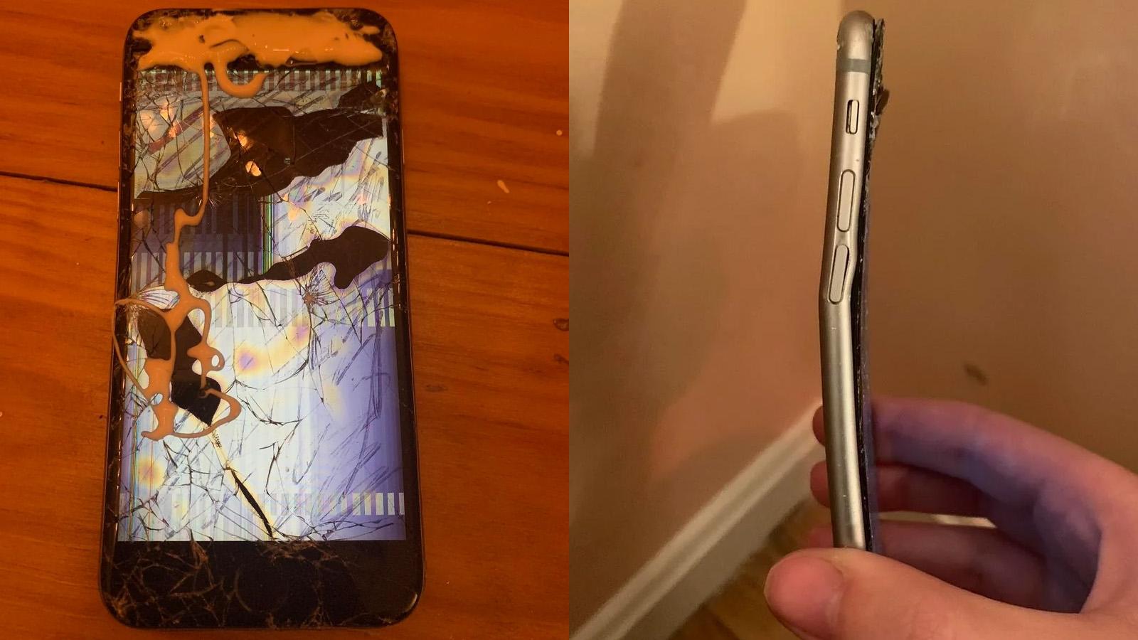 iPhone 6 smashed